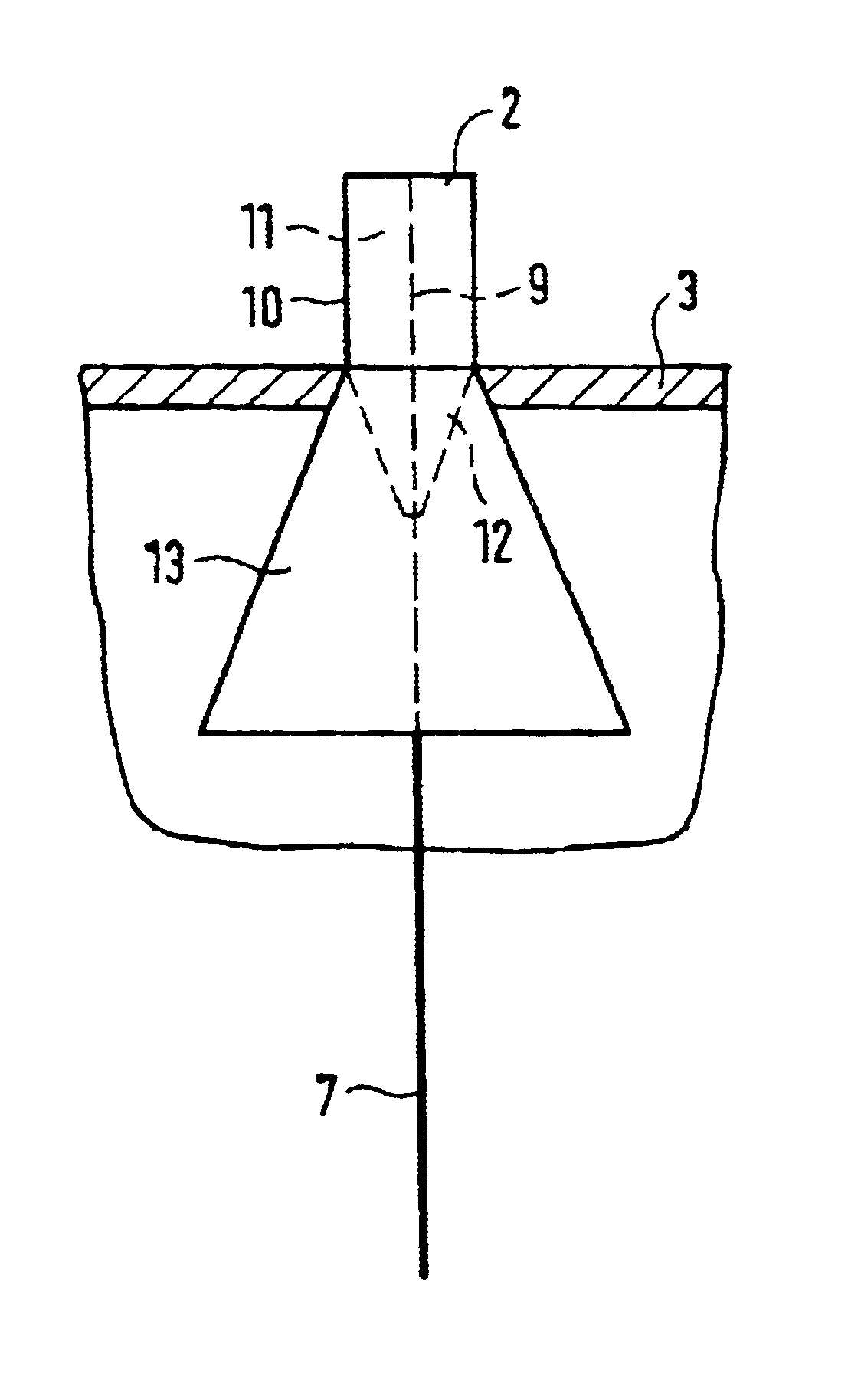 Device for determining the level of contents in a container