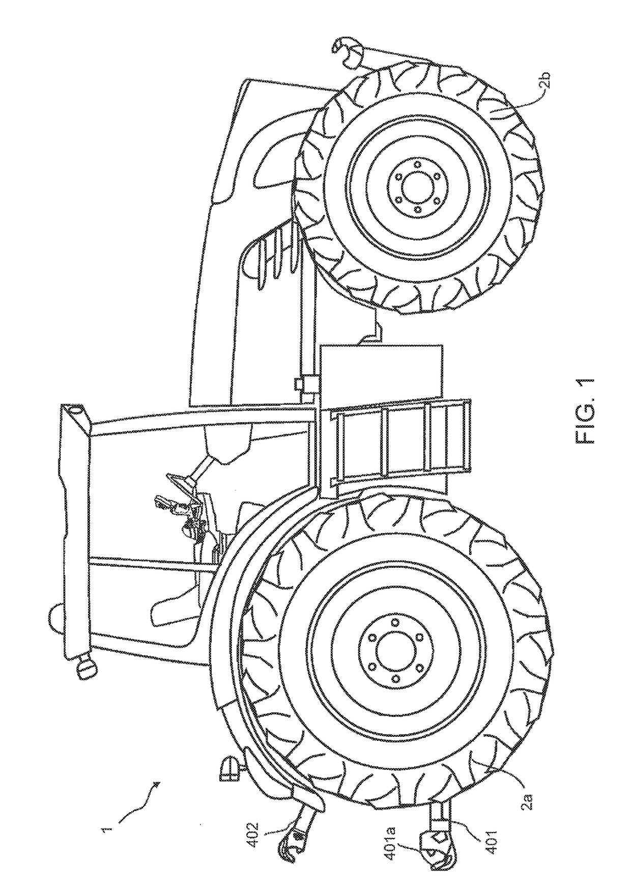 Draft force detection on a vehicle having a linkage