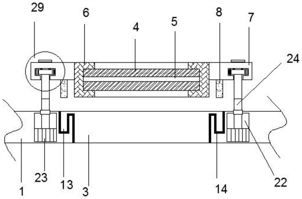 Airtight rectangular window for ship