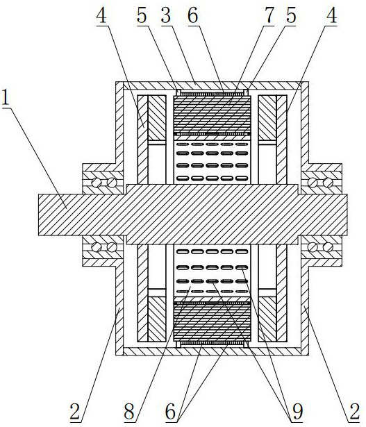 Stator for birotor power generator and manufacturing process thereof