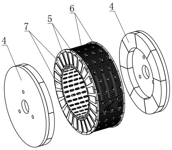 Stator for birotor power generator and manufacturing process thereof