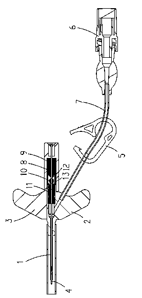 Safety-type venous indwelling needle