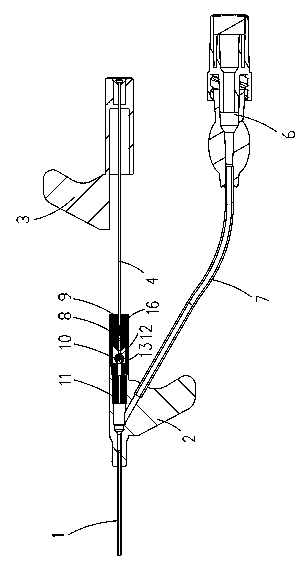 Safety-type venous indwelling needle