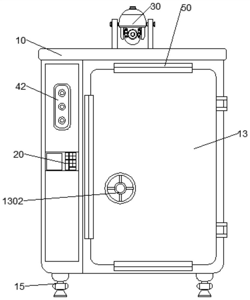 Anti-prying bullet cabinet and control system and method thereof