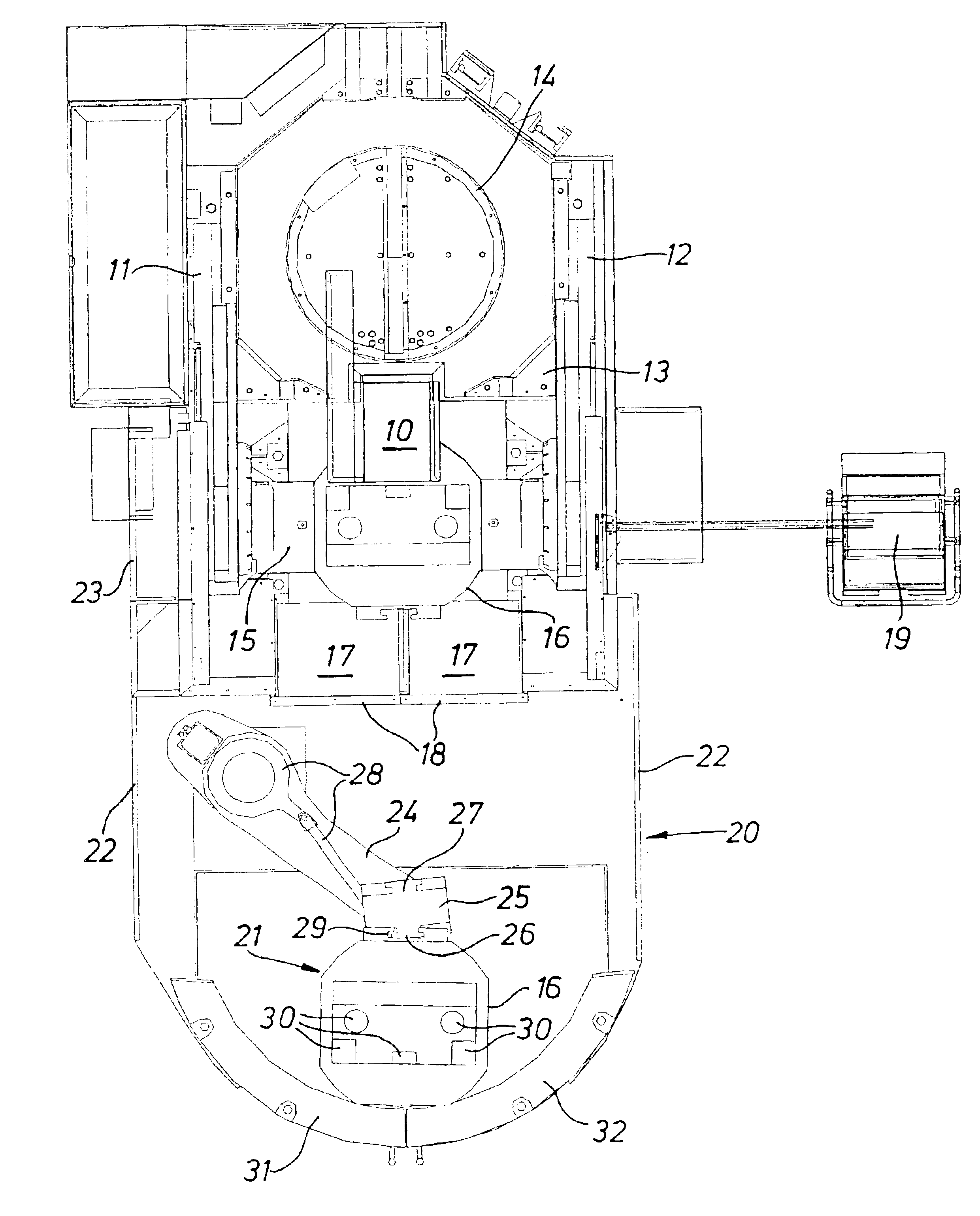 Work carrier changeover device for machine tools