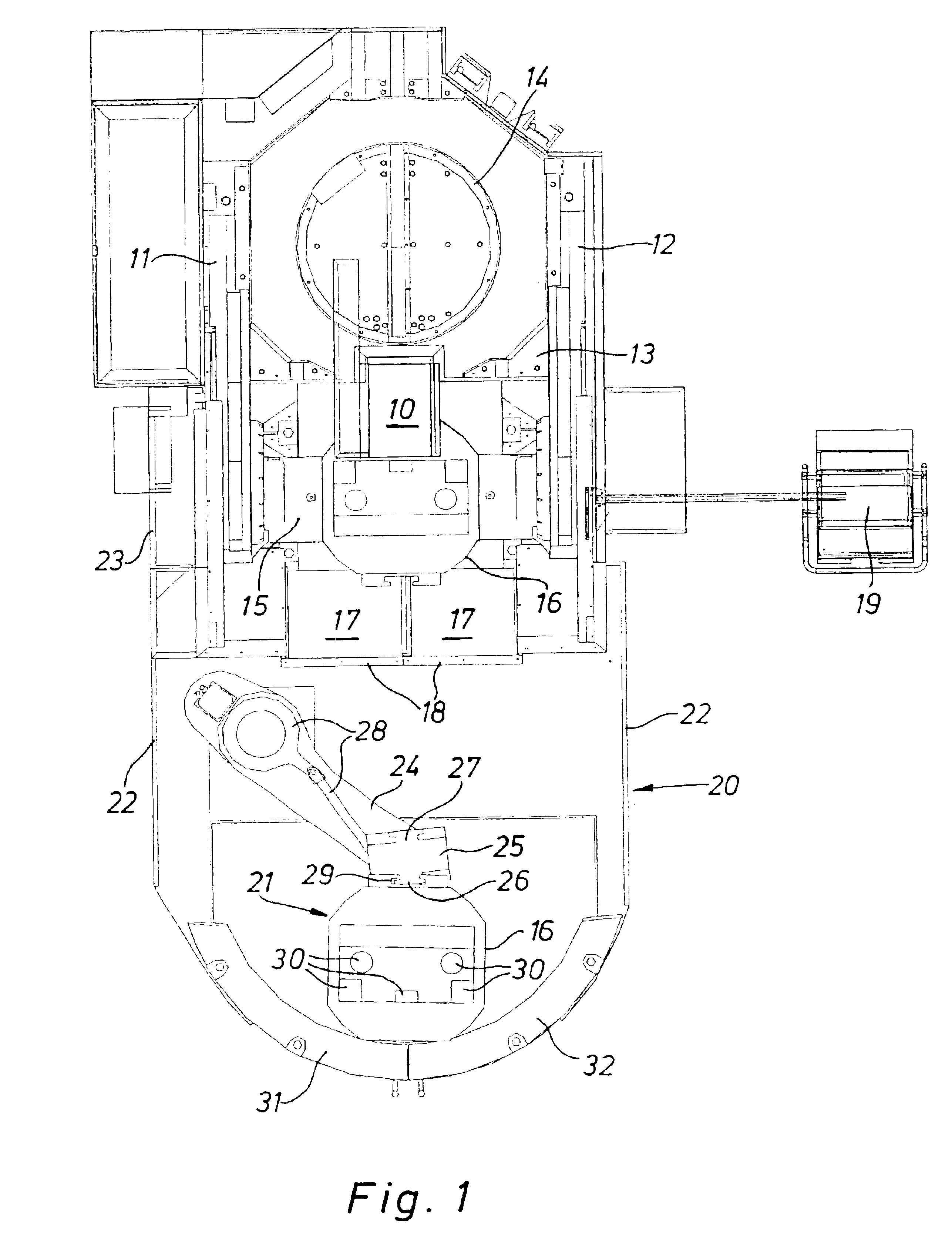 Work carrier changeover device for machine tools