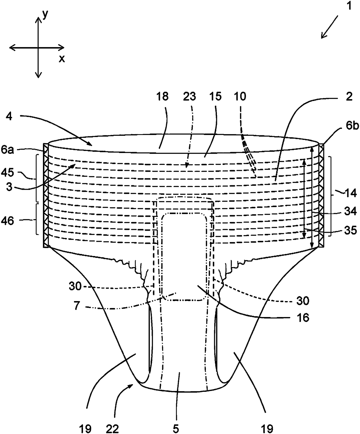 Disposable pant-type absorbent article specially adapted for male user