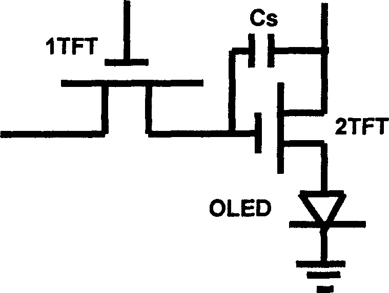 Method for improving a-Si-TFT orgnaic electro LED lightness stability