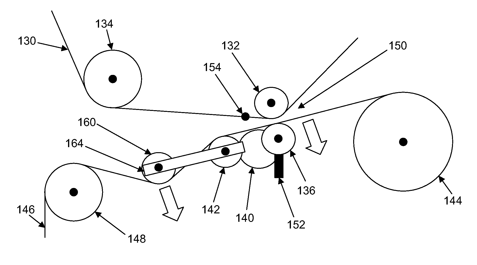 Web feed system having compensation roll