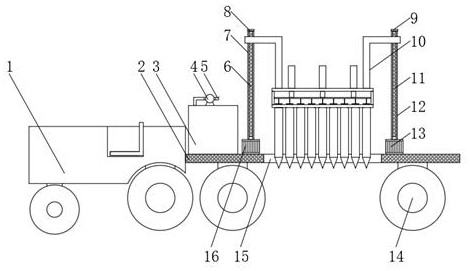 A deep neutralization and regeneration device specially used for excessive organic pollution in saline-alkali soil