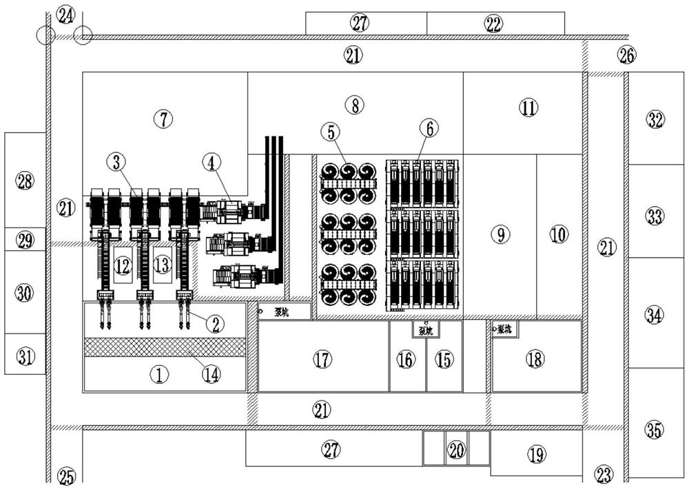 Plane arrangement structure of shield muck comprehensive utilization system
