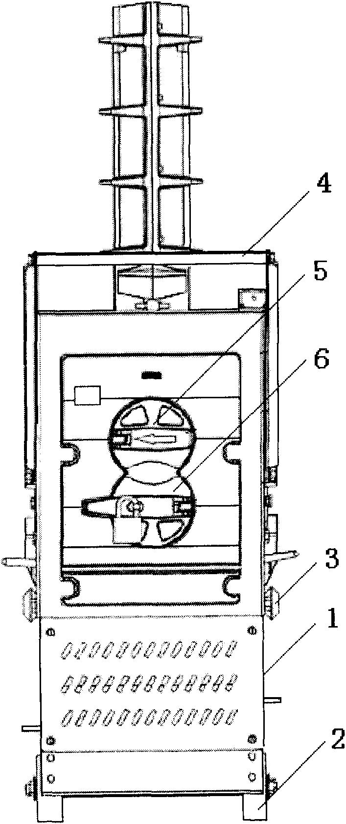 Logic control interlocking structure for handcart in-out and manual separate-switch brake of circuit breaker