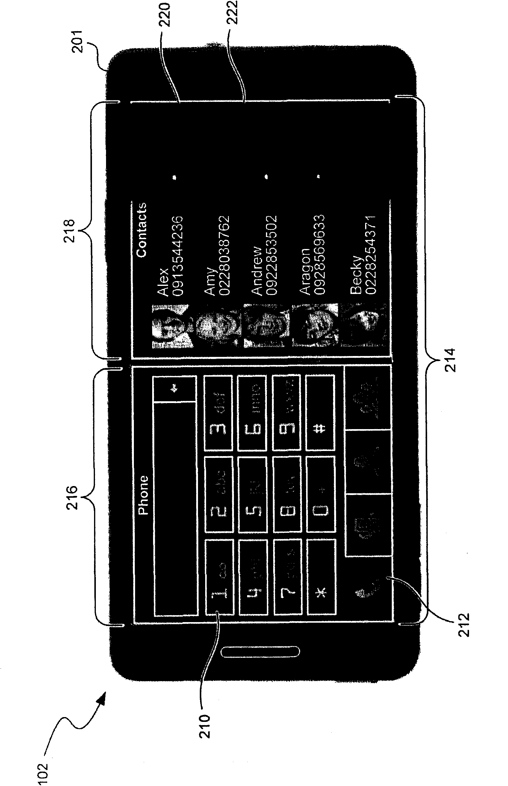 Mobile device interface with dual windows