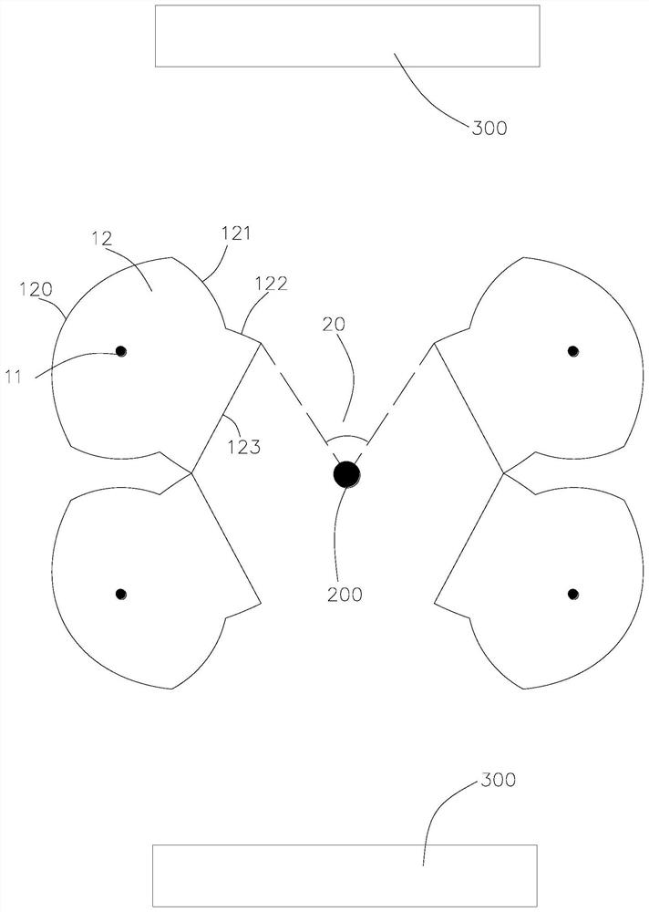 A high-temperature heating device based on a three-combination reflector