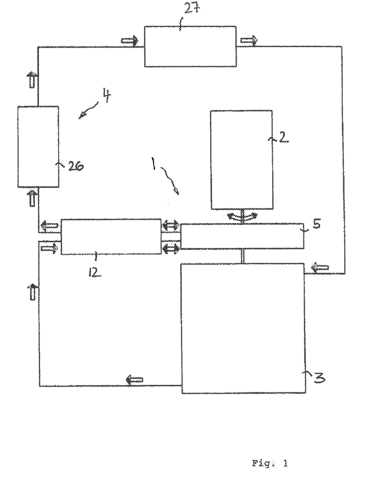 Drive device with circulation filtering