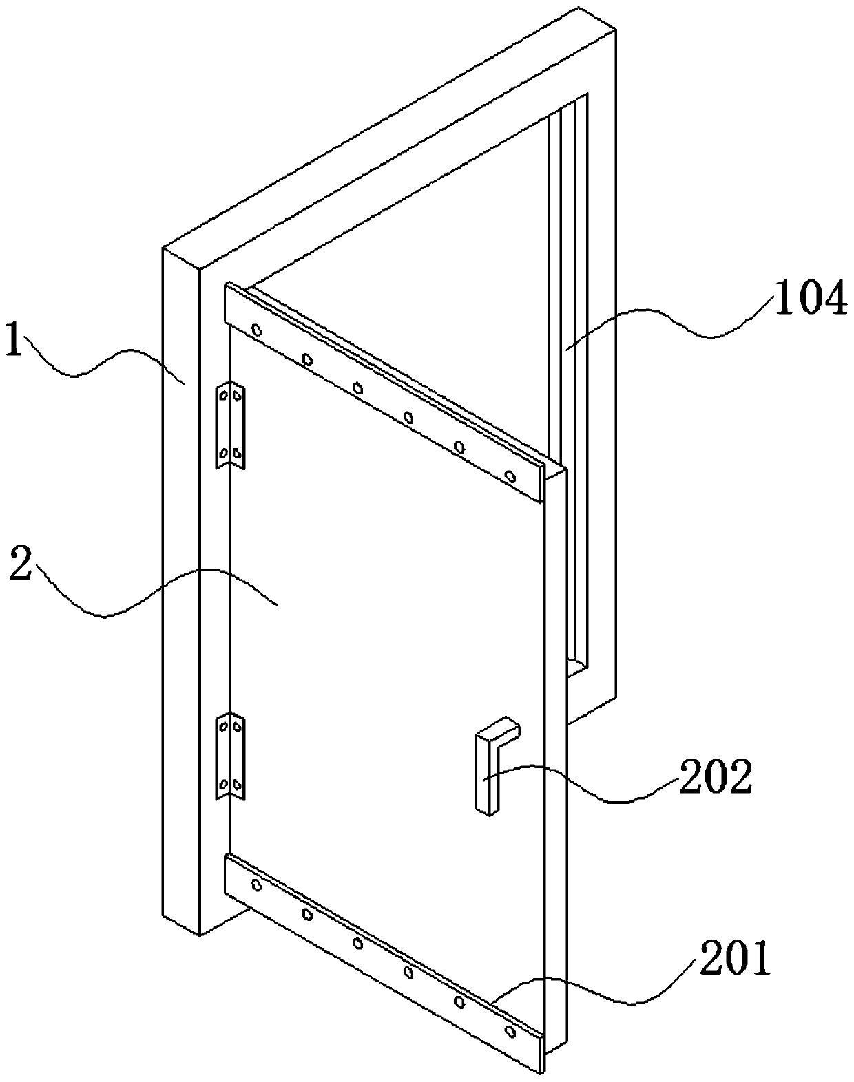 Edge sealing structure of high-protection-performance fireproof door