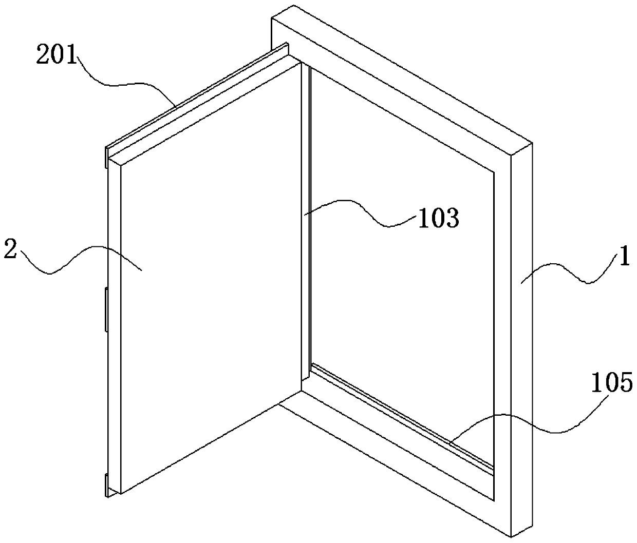 Edge sealing structure of high-protection-performance fireproof door