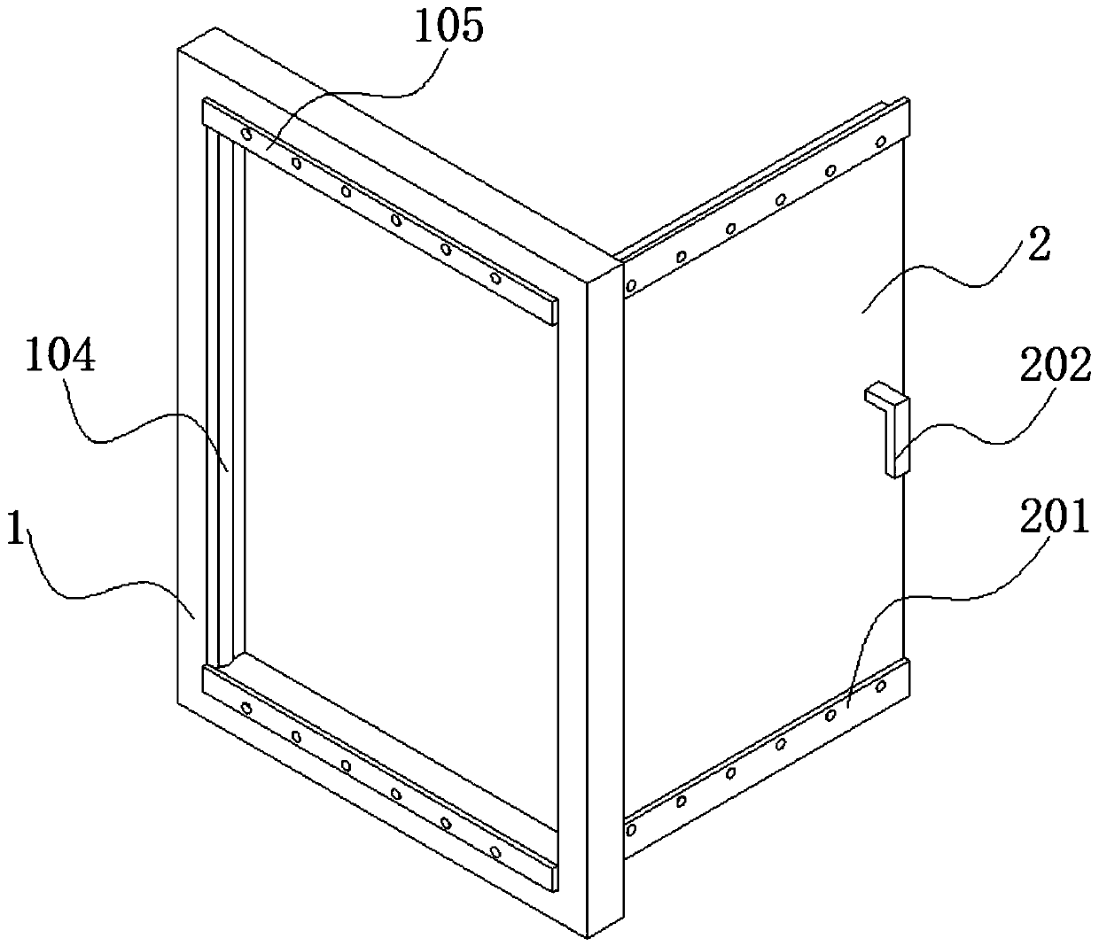 Edge sealing structure of high-protection-performance fireproof door