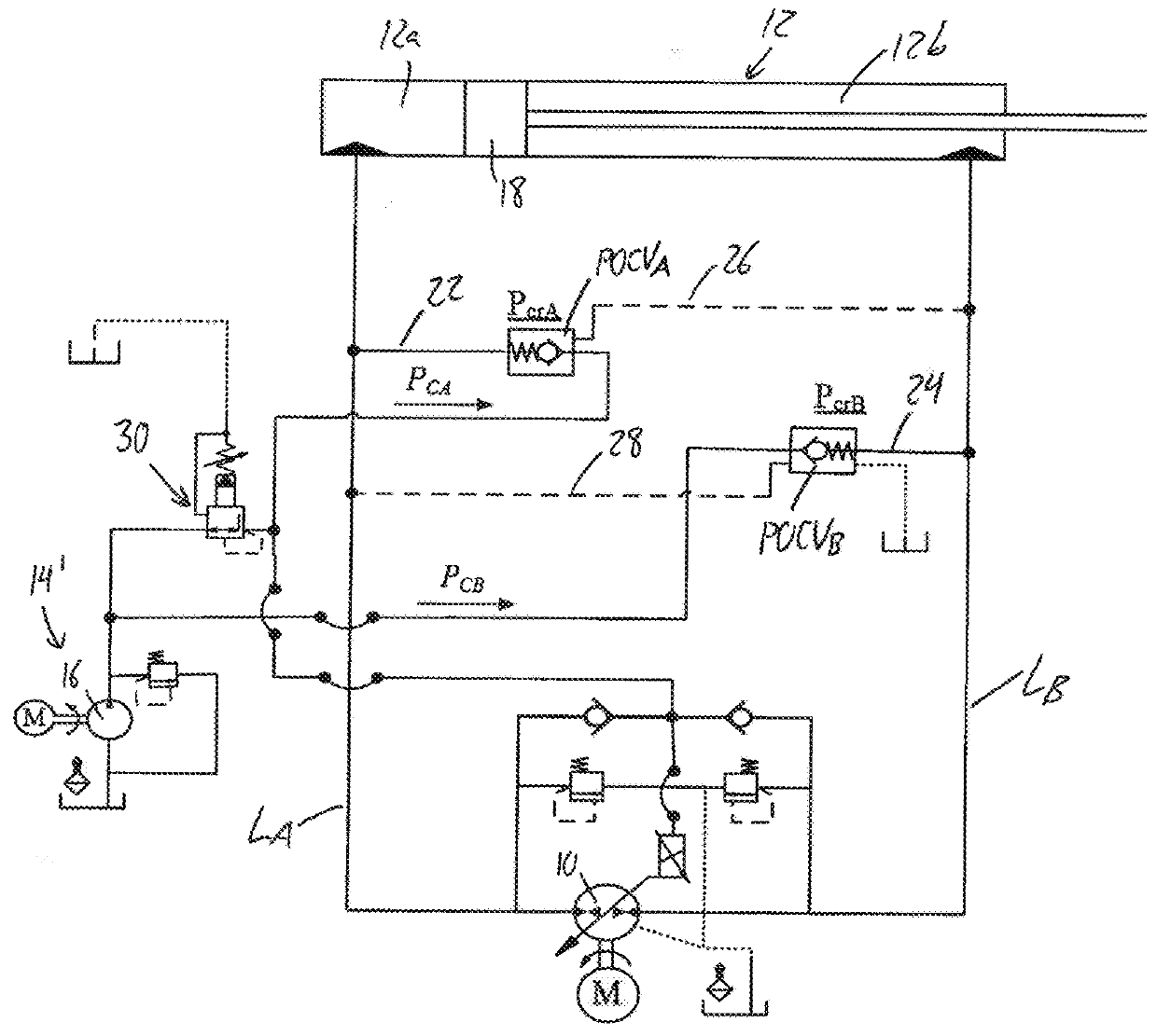 Pump-Controlled Hydraulic Circuits for Operating a Differential Hydraulic Actuator