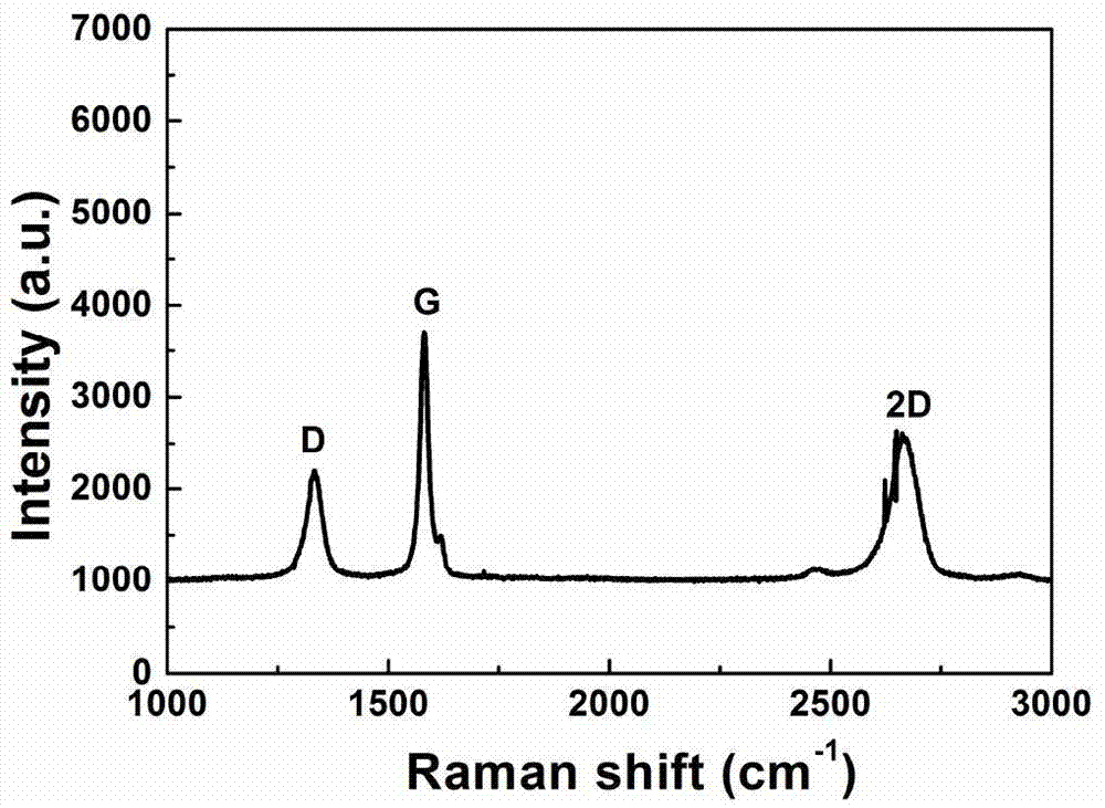 A kind of preparation method of growing graphene in situ on graphite fiber