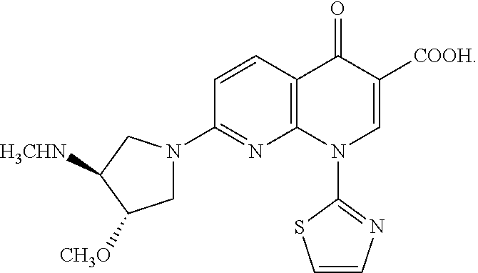 Methods of using (+)-1,4-dihydro-7-[(3s,4s)-3-methoxy-4-(methylamino)-1-pyrrolidinyl]-4-oxo-1-(2-thiazolyl)-1,8-naphthyridine-3-carboxylic acid for treatment of antecedent hematologic disorders