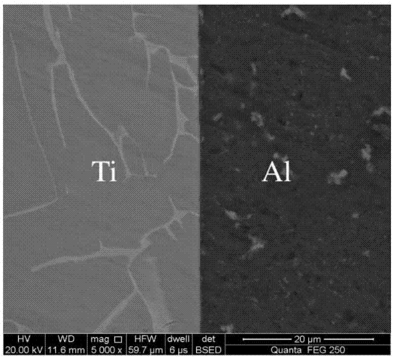 Titanium/aluminum gradient material and preparation method thereof