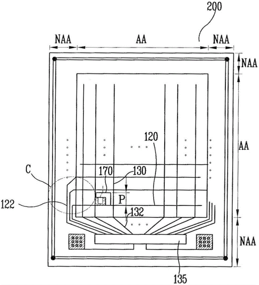 Array substrate of flat panel display device and manufacturing method thereof