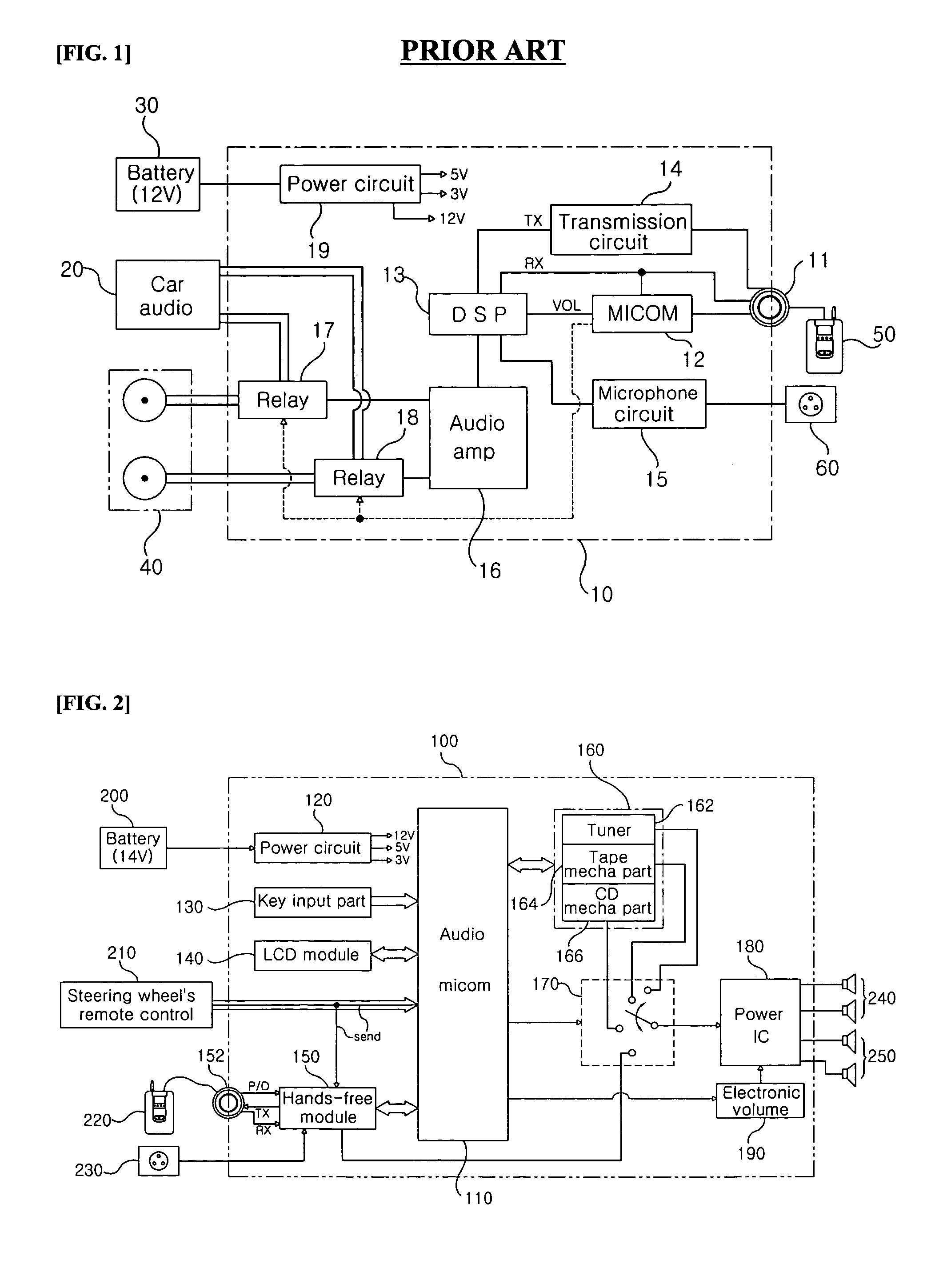 Automatic mode changing method for car audio system with hands-free therein