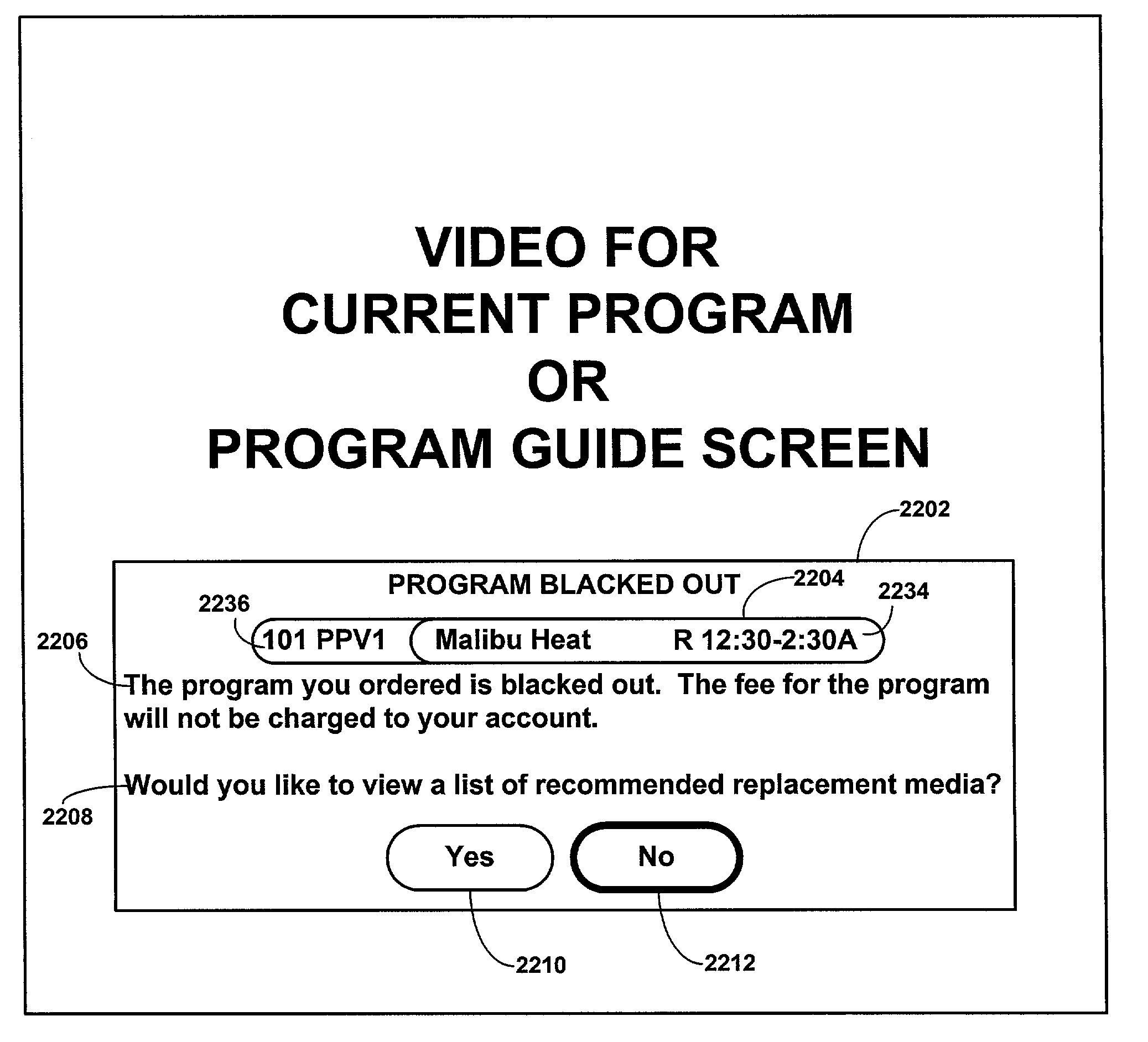 Electronic program guide with blackout features