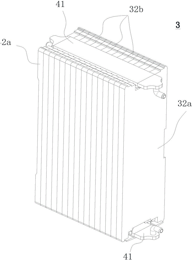 Battery pack tab cooling structure, battery pack and vehicle with battery pack