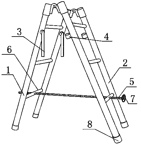 Simple-to-operate high-altitude operation ladder