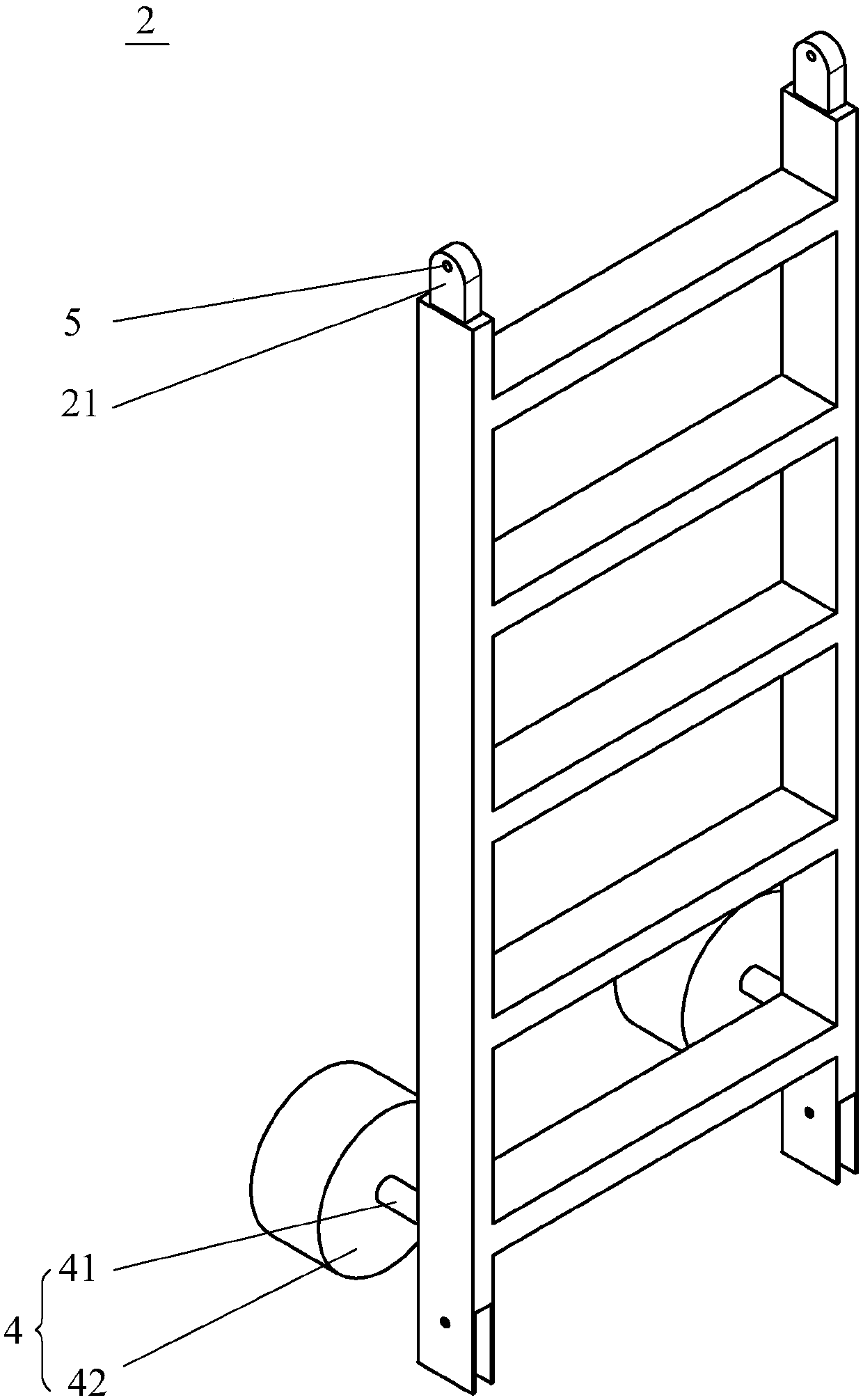 Combined crawling ladder