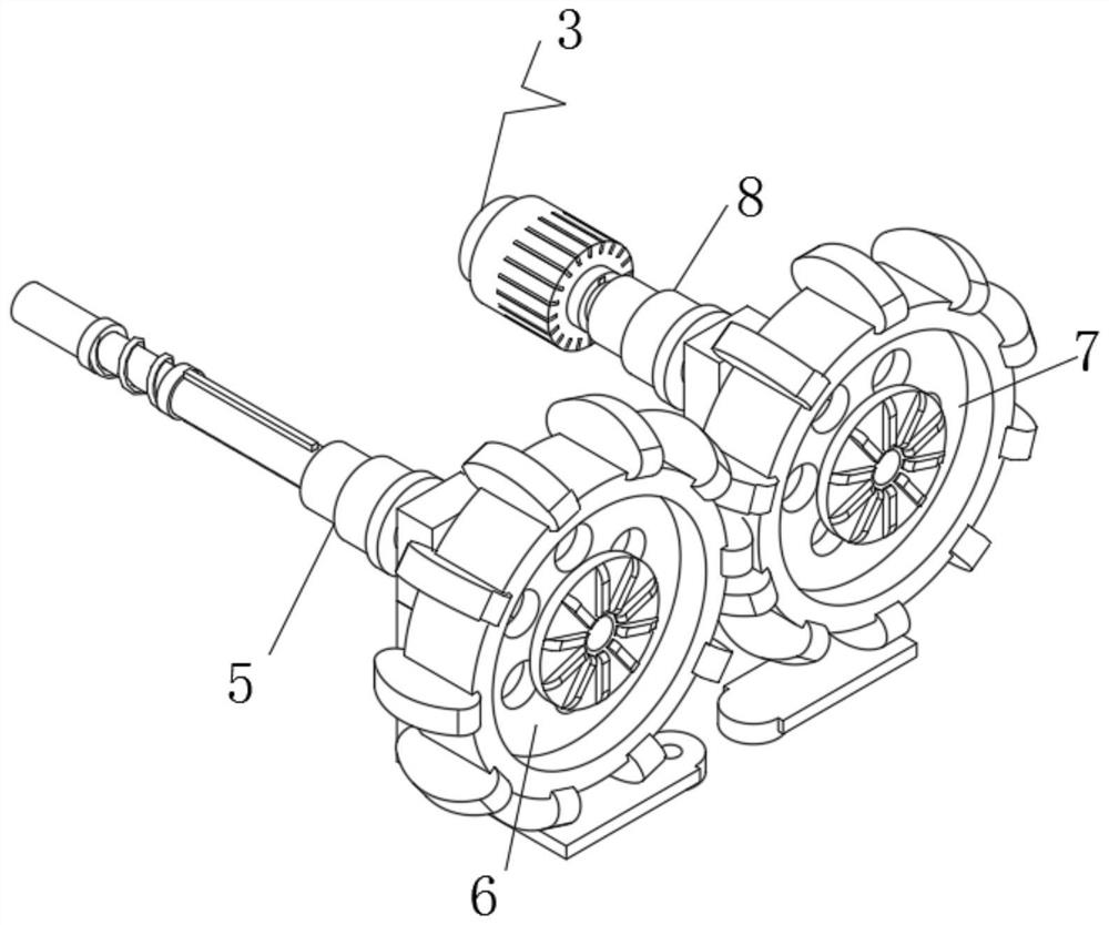 High-degree-of-freedom transmission structure for mechanical power transmission
