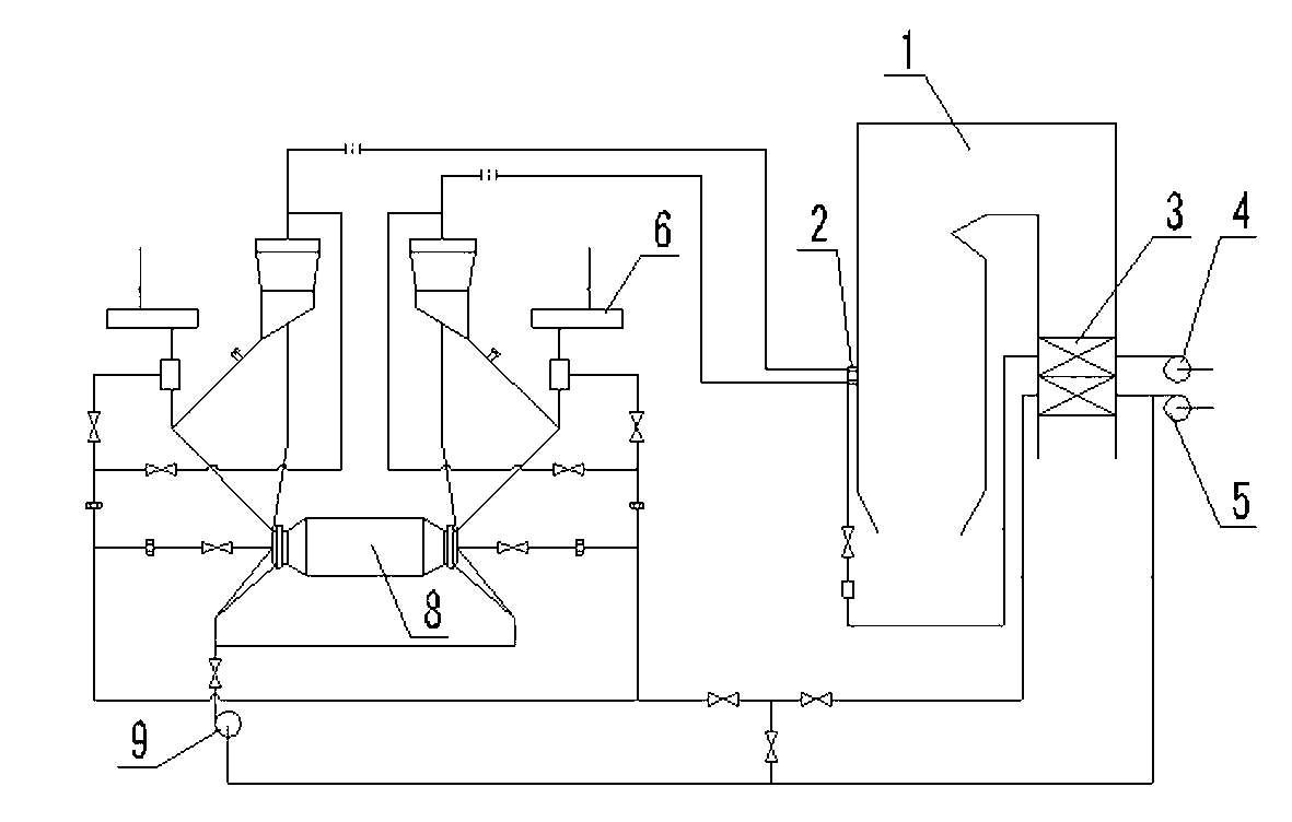 Combined type coal pulverizing system