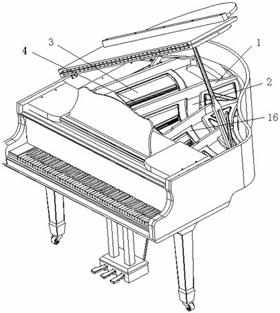 Soundboard structure for digital grand piano