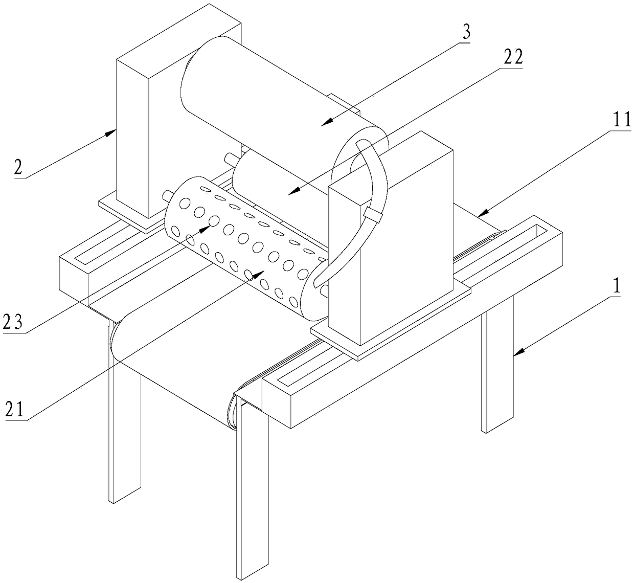 Double-roller gluing device