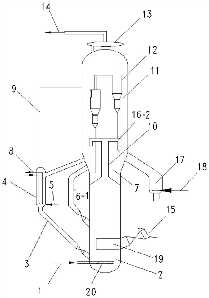 Method and equipment for reducing secondary reaction in MTO reaction