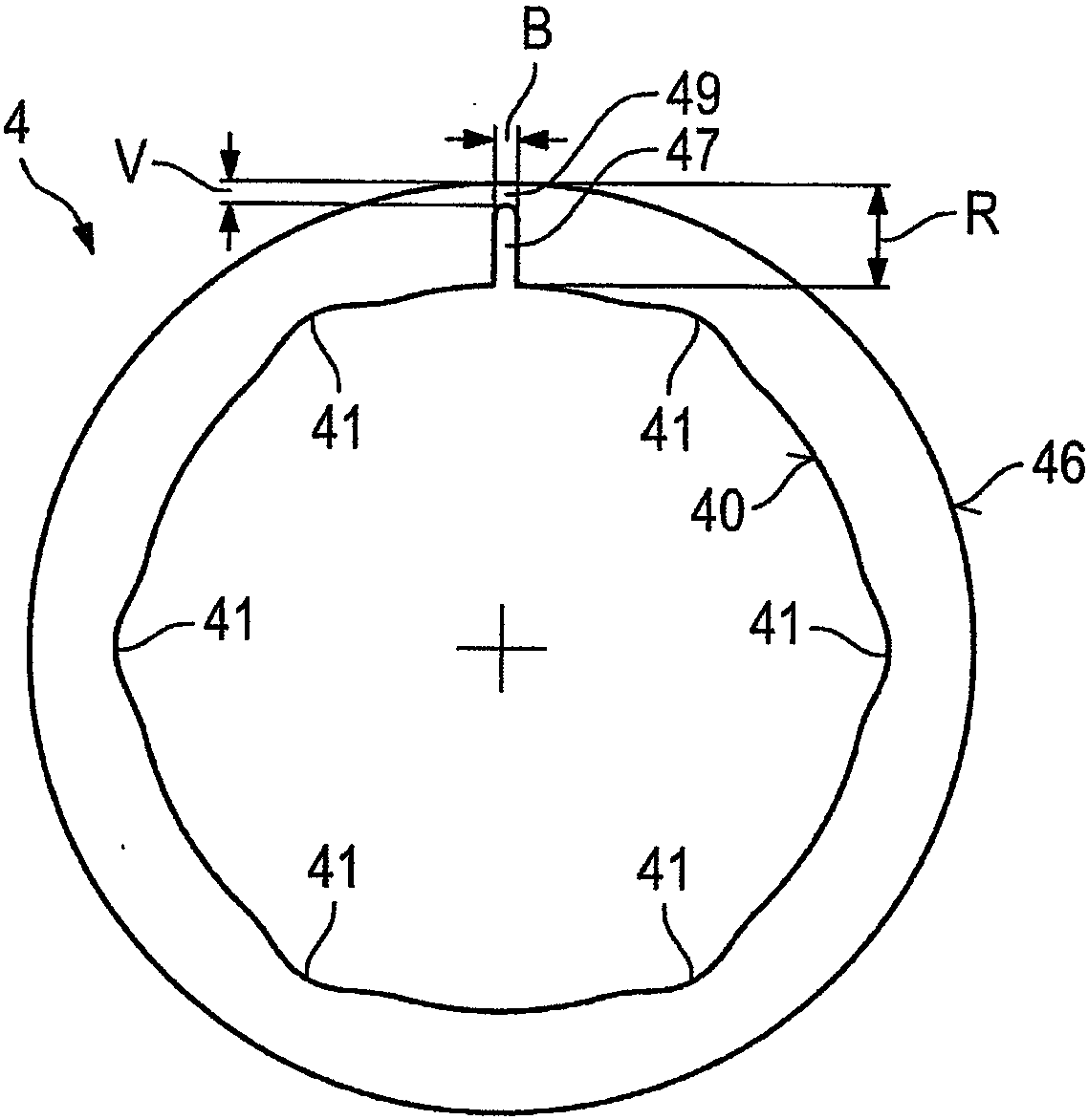 Slip-ring seal arrangement with bellows element