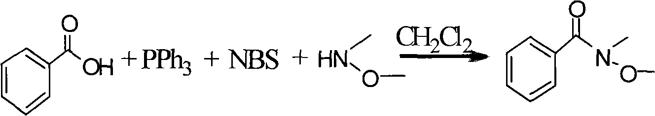 One-step method for synthesizing N-methyl-N-methoxyamide