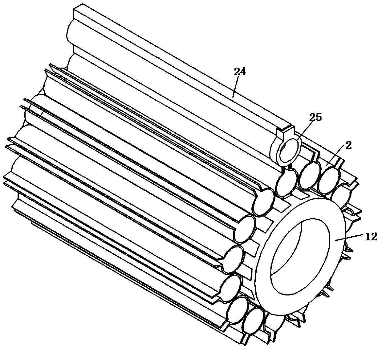 Fastening structure of cable