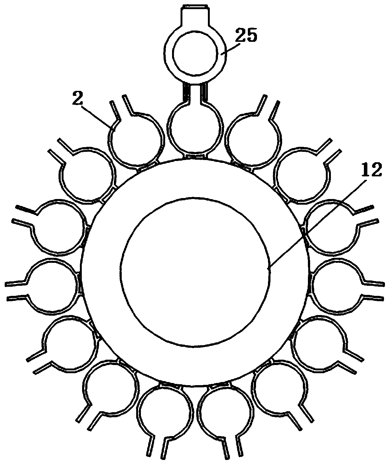 Fastening structure of cable