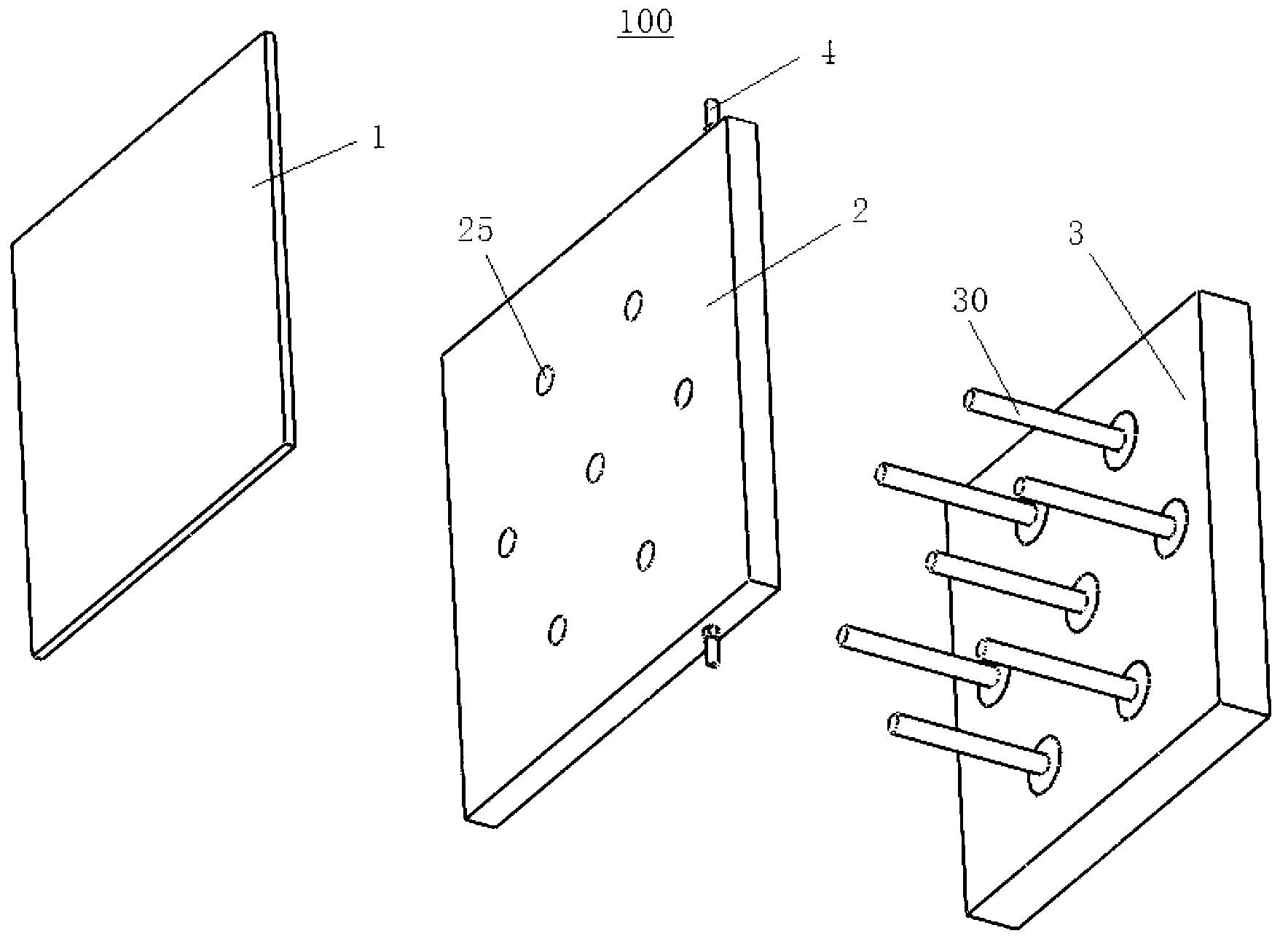Middle type water-cooling heat dissipation mechanism of deformable mirror