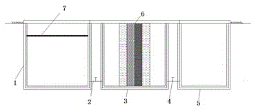 Method for constructing simple buried rural household sewage treatment system