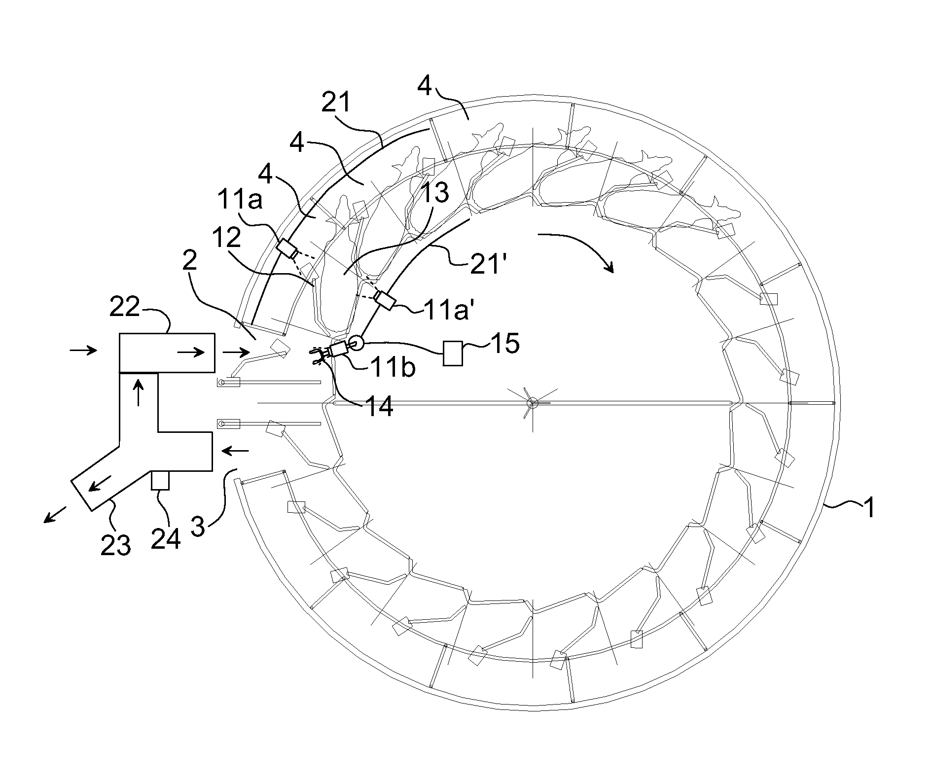 Arrangement and method in a milking system, the milking system itself, and a computer program product for controlling the method