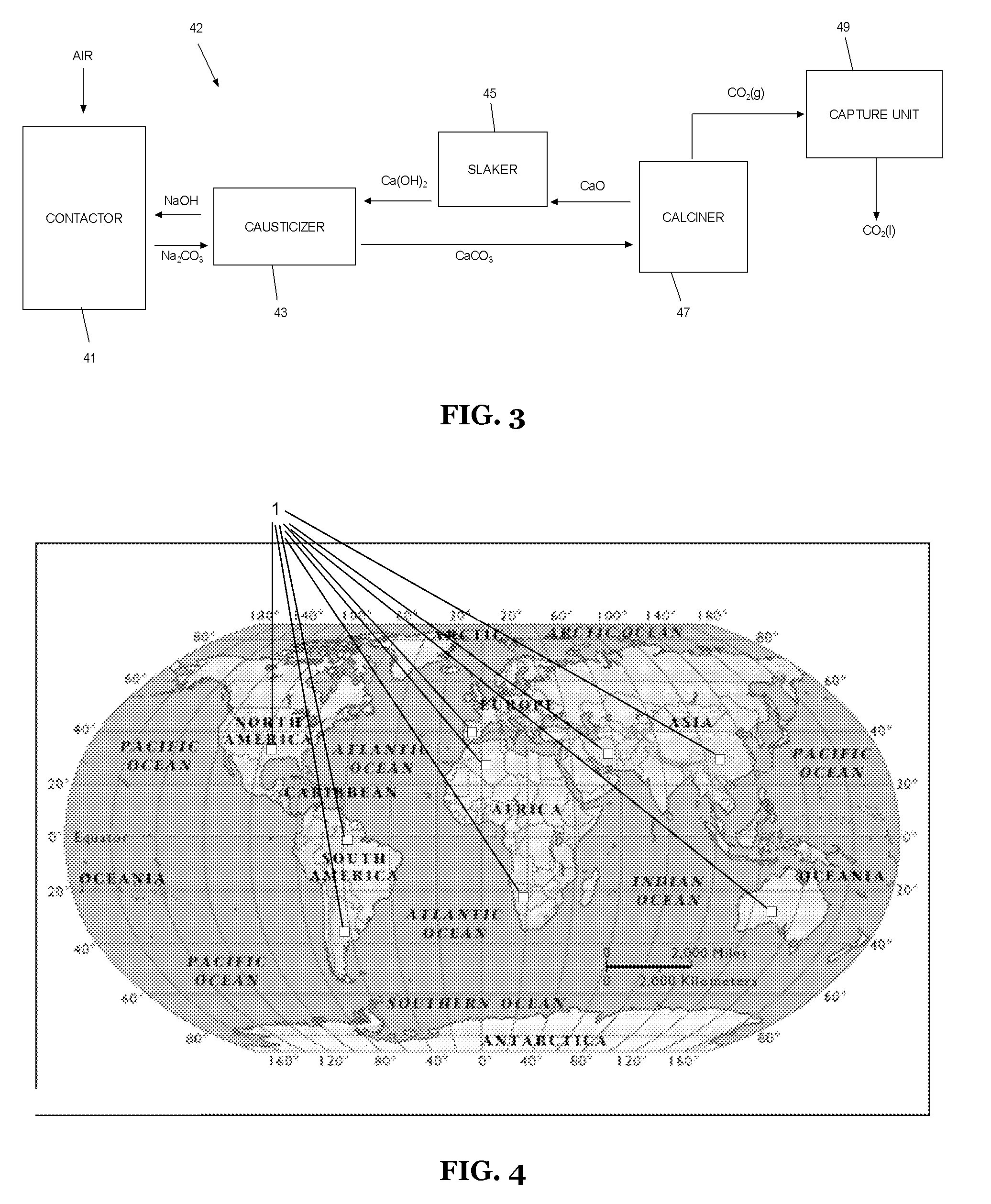 System and Method for Removing Carbon Dioxide From an Atmosphere and Global Thermostat Using the Same