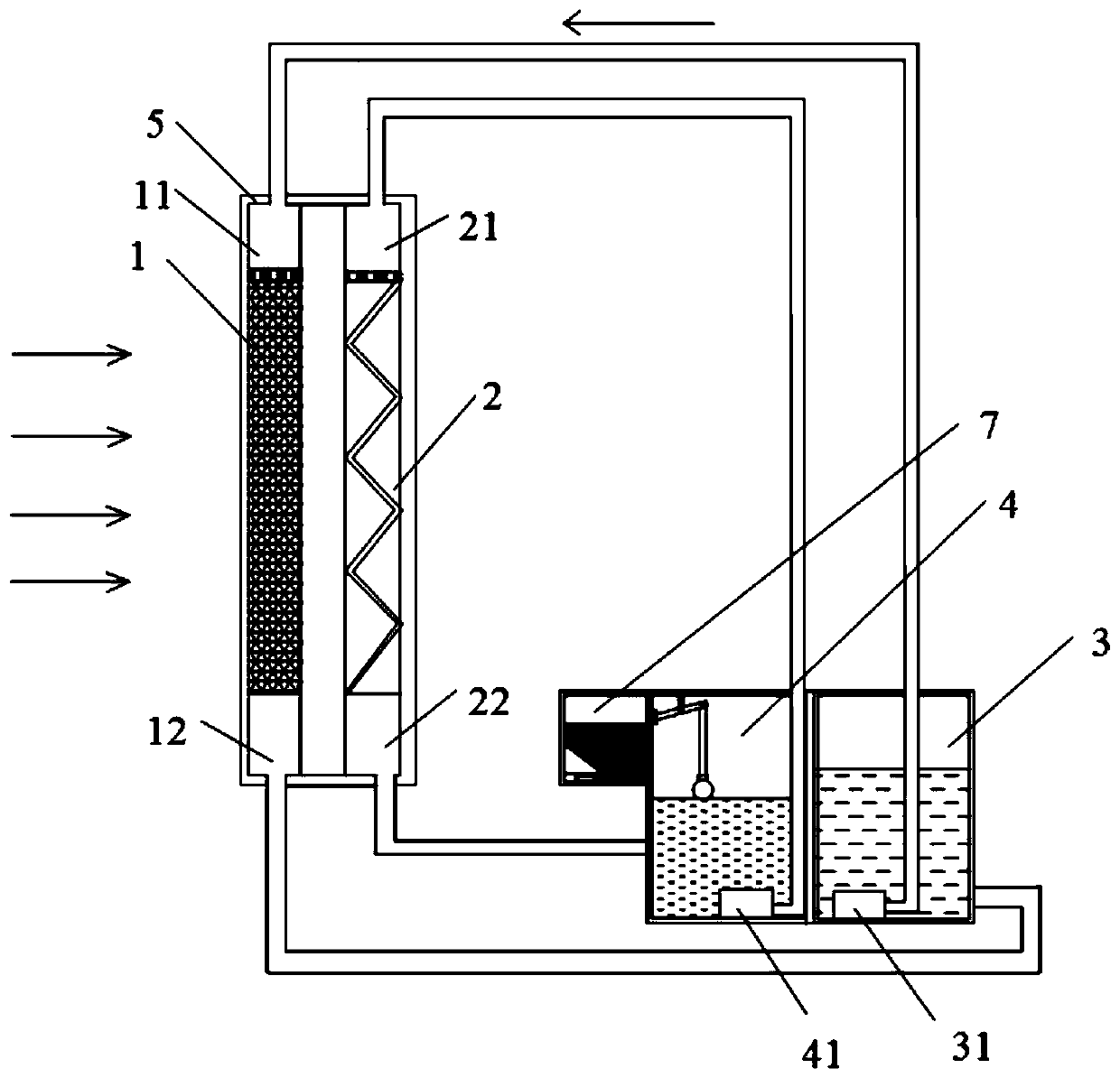 A wet curtain cooling system for a breeding farm