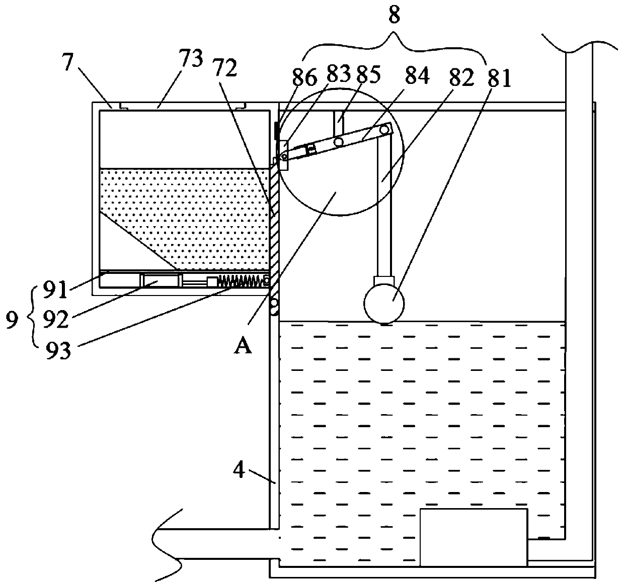 A wet curtain cooling system for a breeding farm