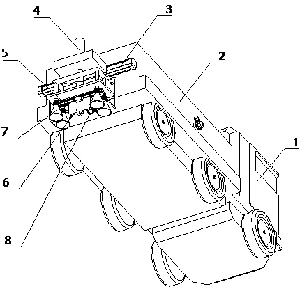 A bridge cleaning engineering vehicle