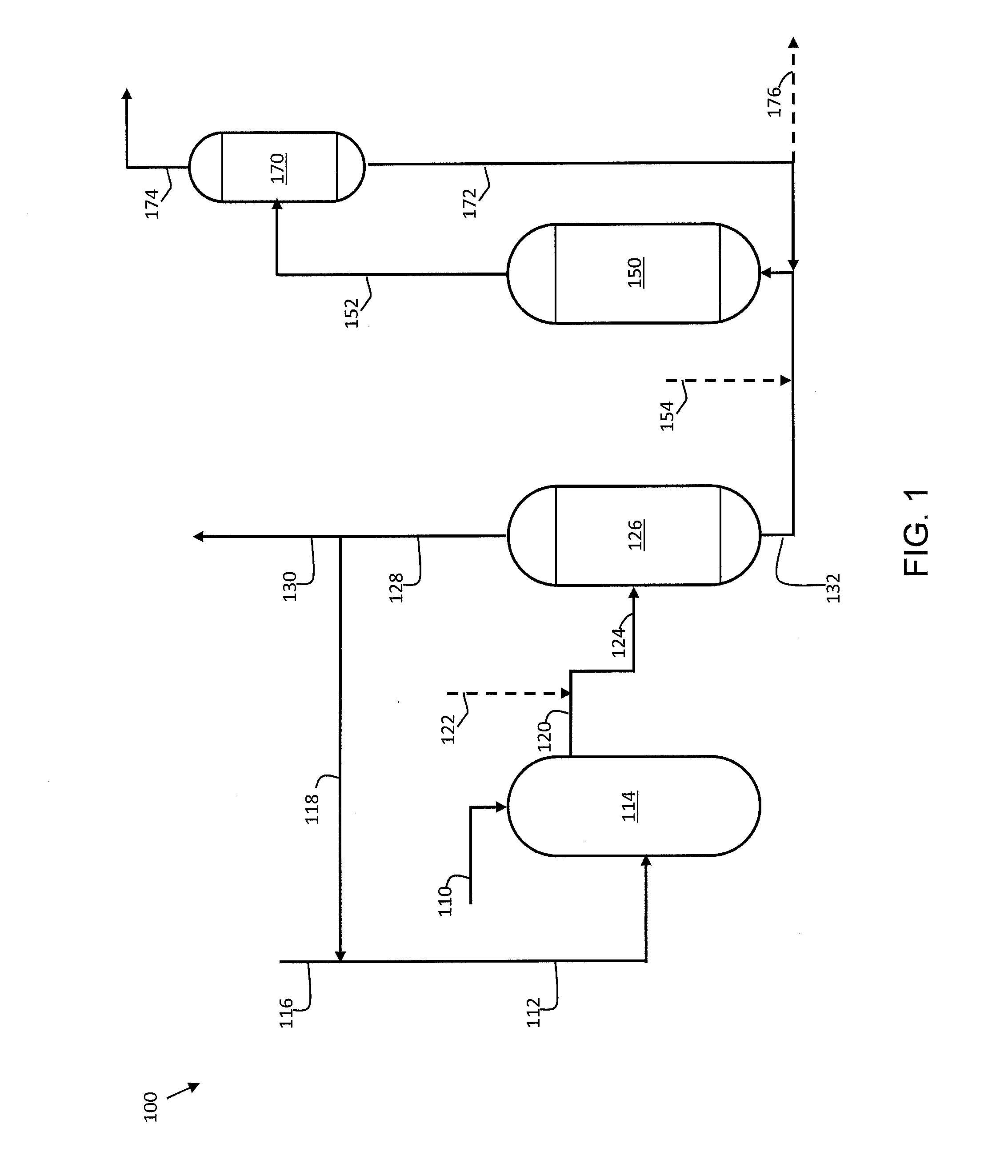 Slurry bed hydroprocessing and system using feedstock containing dissolved hydrogen