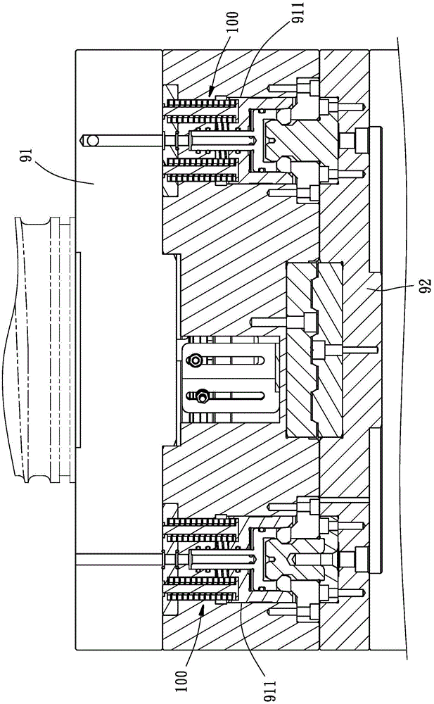 Additional shaft clamping mechanism of gantry machining machine